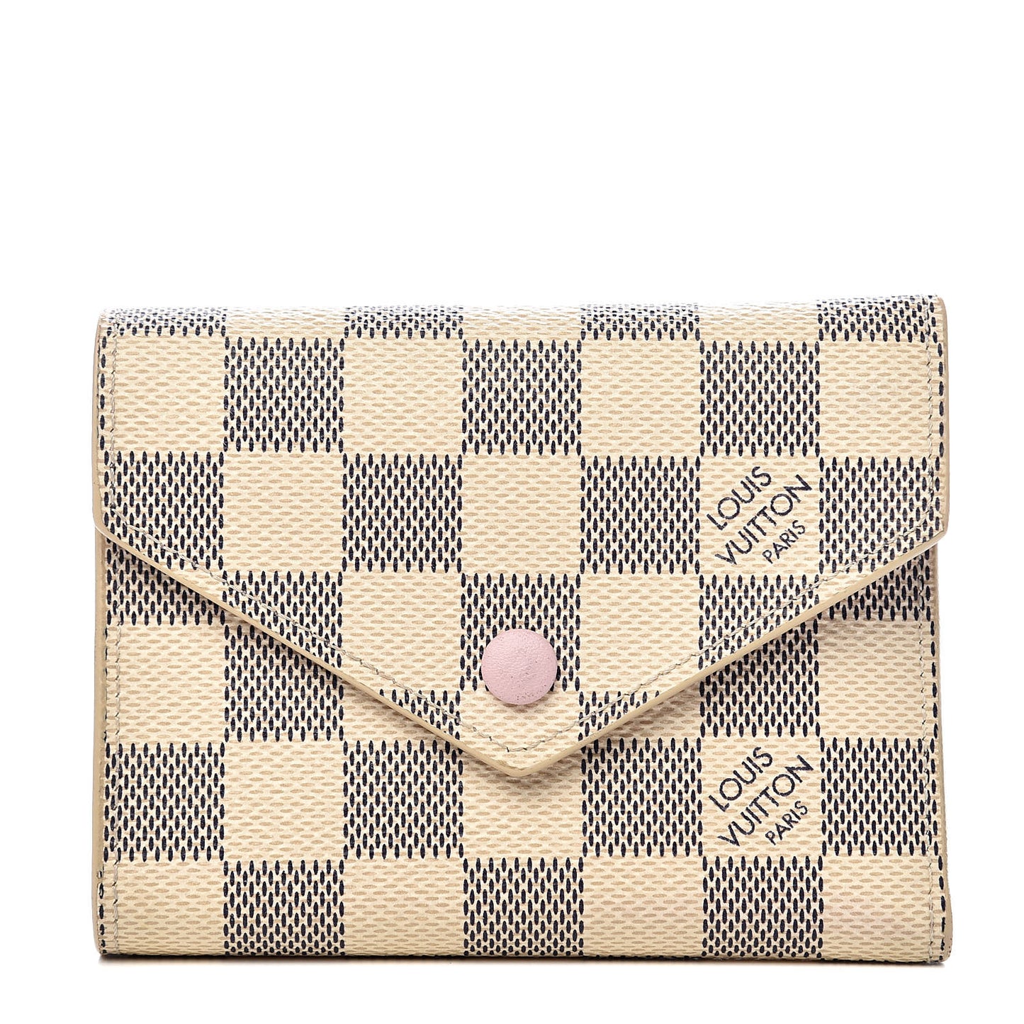 Damier Azur Victorine Wallet Rose Ballerine
