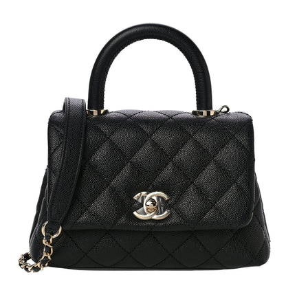 Chanel Caviar Quilted Extra Mini Coco Handle Flap Black 1 of 10