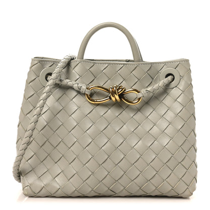Bottega Veneta Nappa Intrecciato Small Andiamo Shoulder Bag Agate Grey 1 of 9