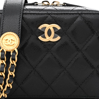 Chanel Caviar Quilted Twist Your Buttons Clutch With Chain Black 8 of 11