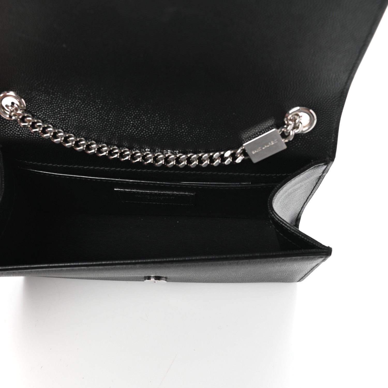 Saint Laurent Grain De Poudre Small Monogram Kate Satchel Black 5 of 9