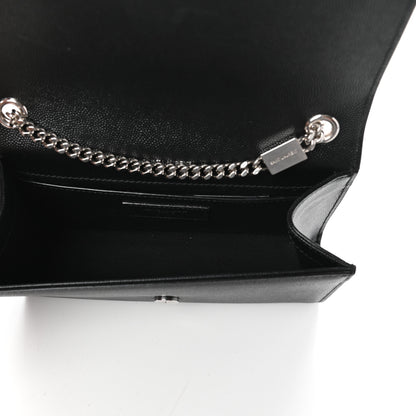 Saint Laurent Grain De Poudre Small Monogram Kate Satchel Black 5 of 9