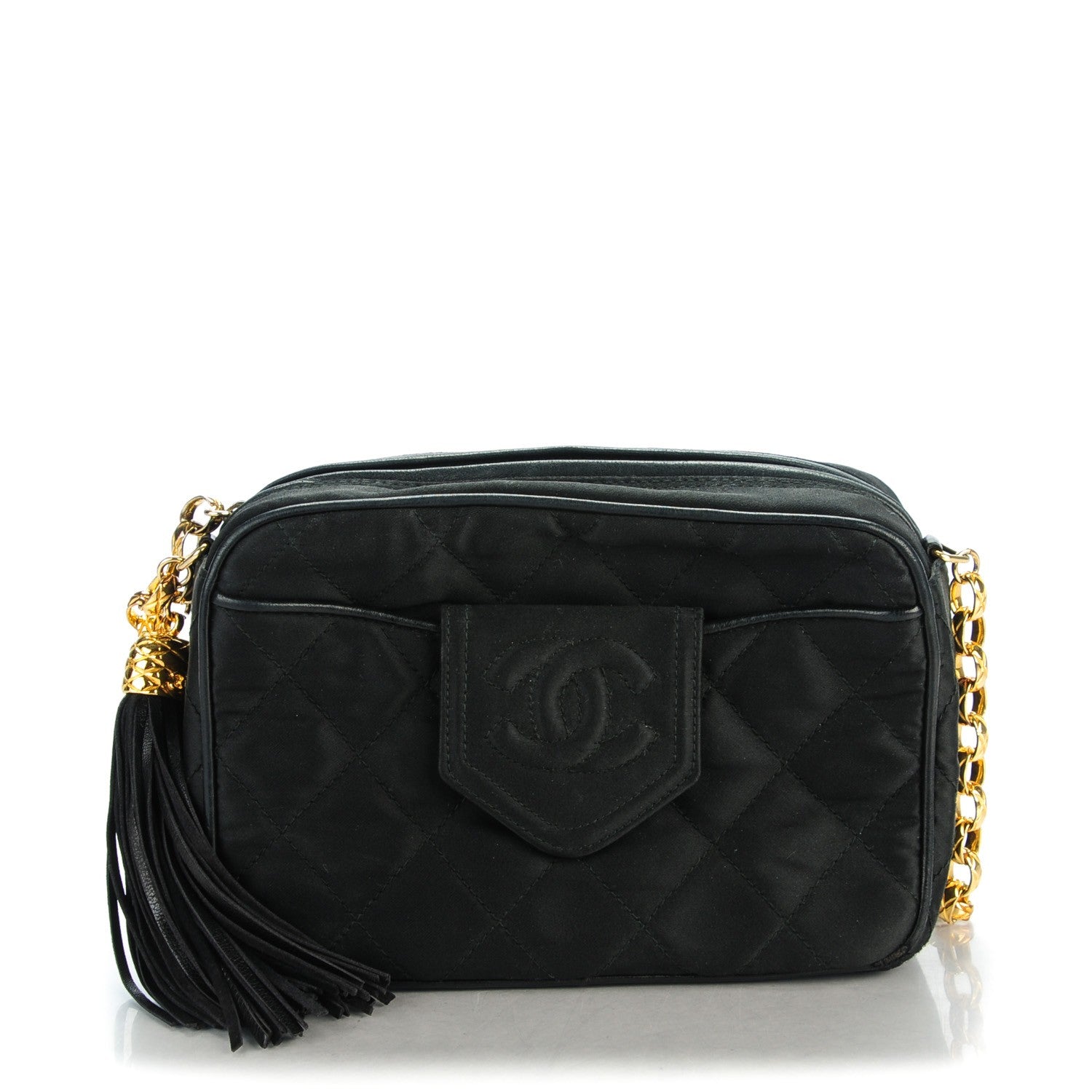 Chanel Quilted Satin Camera Bag Black 1 of 10