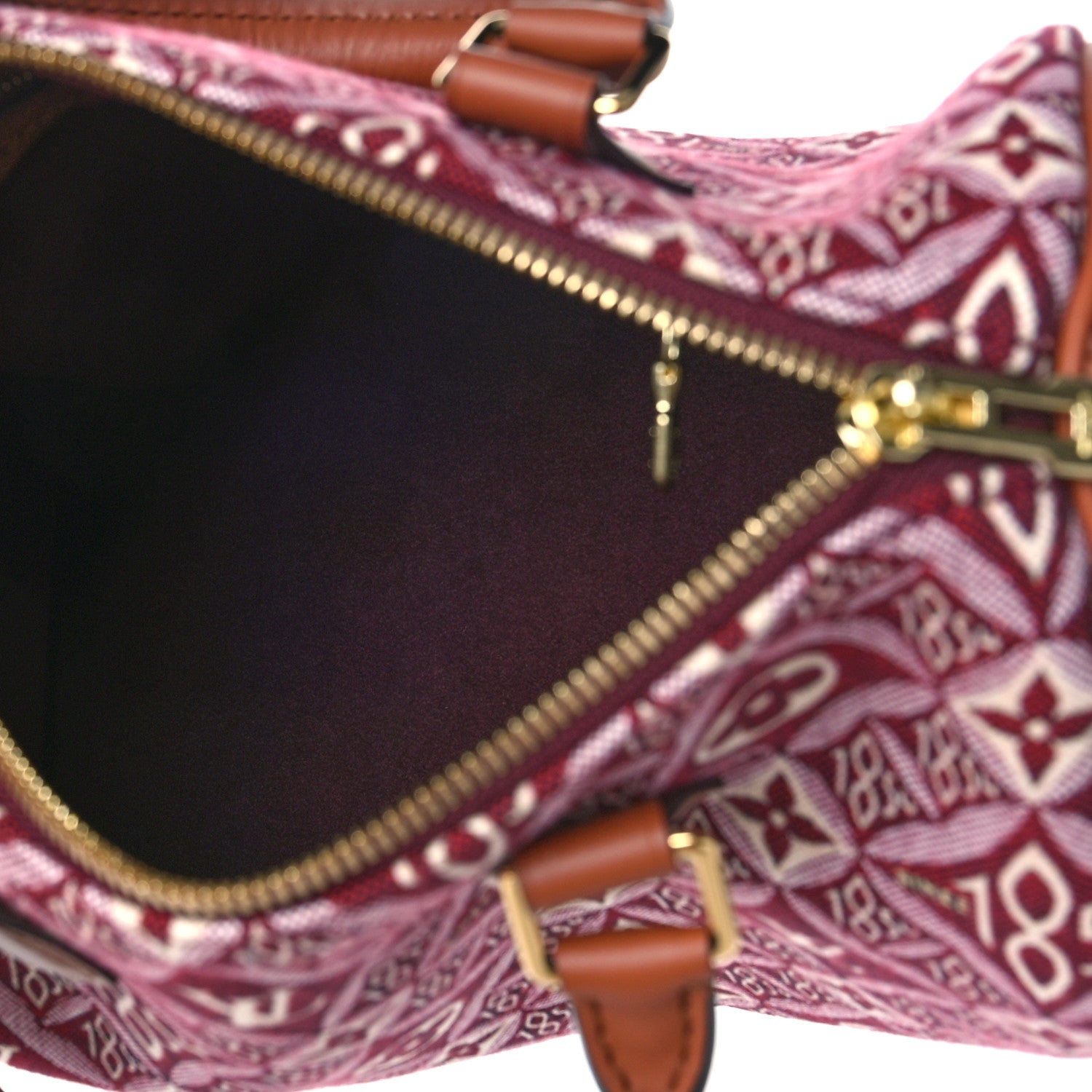 Louis Vuitton Jacquard Since 1854 Speedy Bandouliere 25 Bordeaux 5 of 8