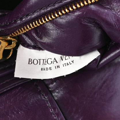 Bottega Veneta Calfskin Intreccio Plisse Cassette Crossbody Bag Dark Mystic 8 of 12