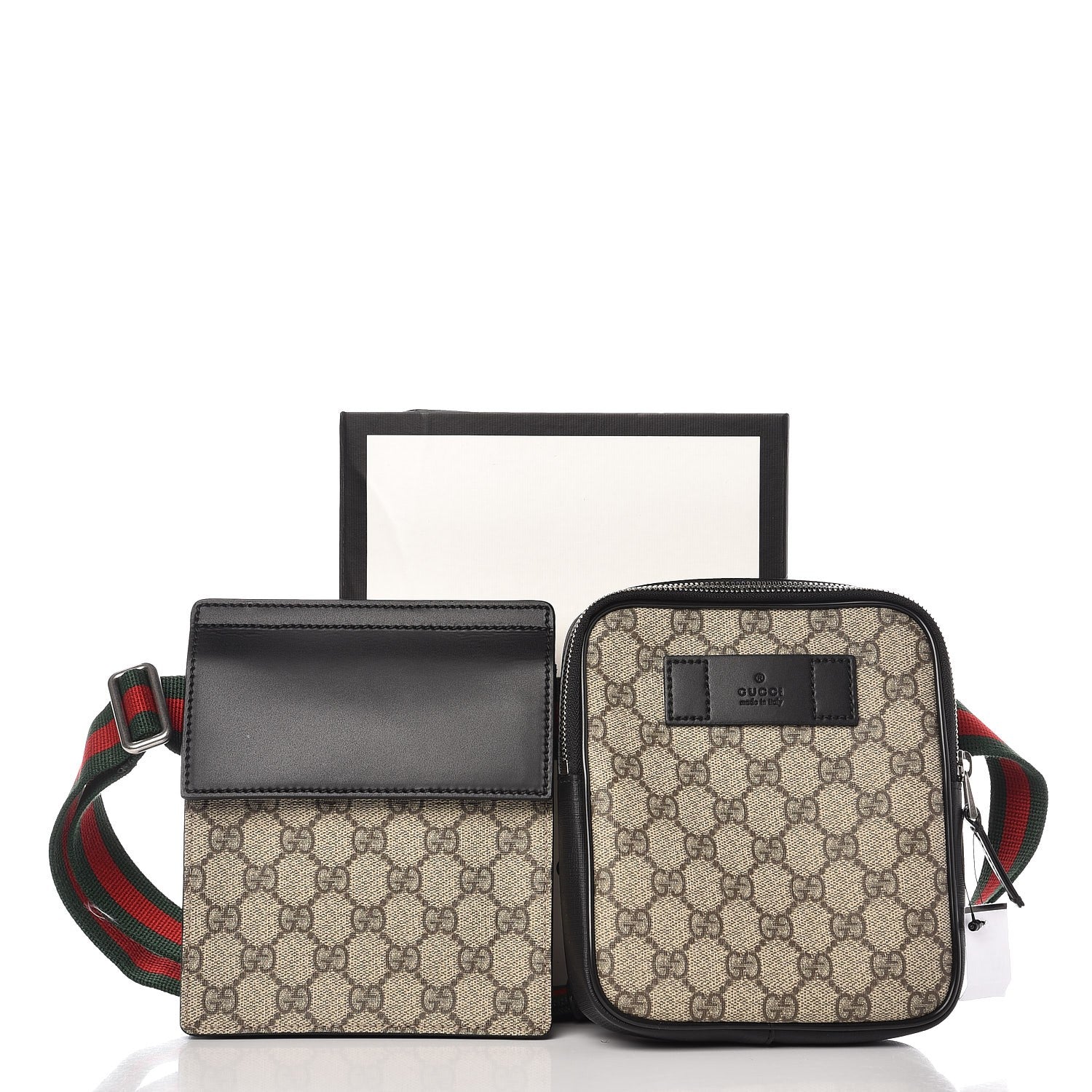 Gucci GG Supreme Monogram Web Belt Bag Black 9 of 9