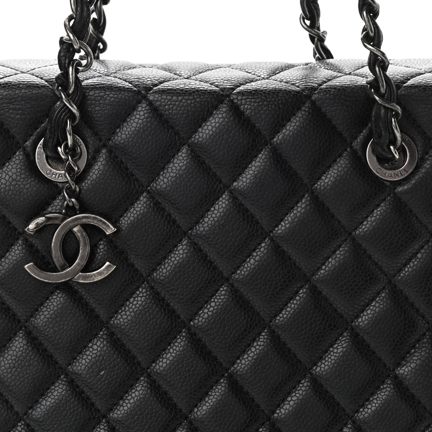 Chanel Caviar Quilted City Shopping Tote Black 8 of 10