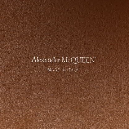 Alexander McQueen Raffia Calfskin Small The Bow Bag Natural Tan 8 of 8