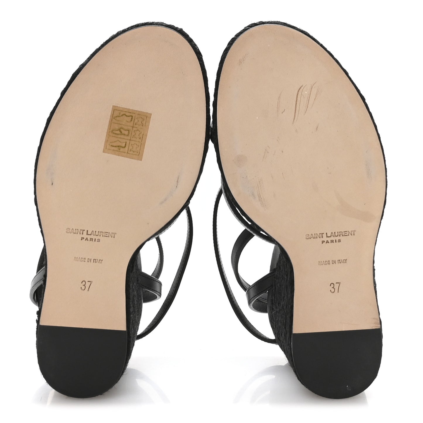 Calfskin Cassandra Espadrille 105mm Wedges 37 Black