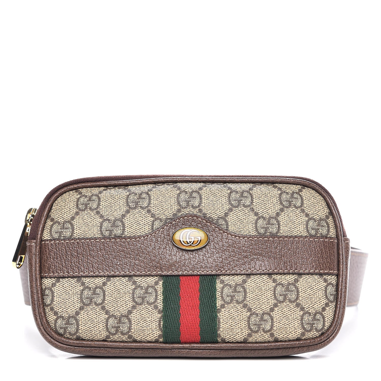 Gucci GG Supreme Monogram Ophidia Belted iPhone Case 95 38 Dark Brown 1 of 8