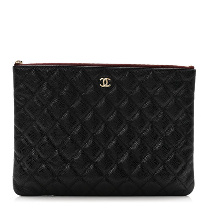 Chanel Caviar Quilted Medium Cosmetic Case Black 1 of 9