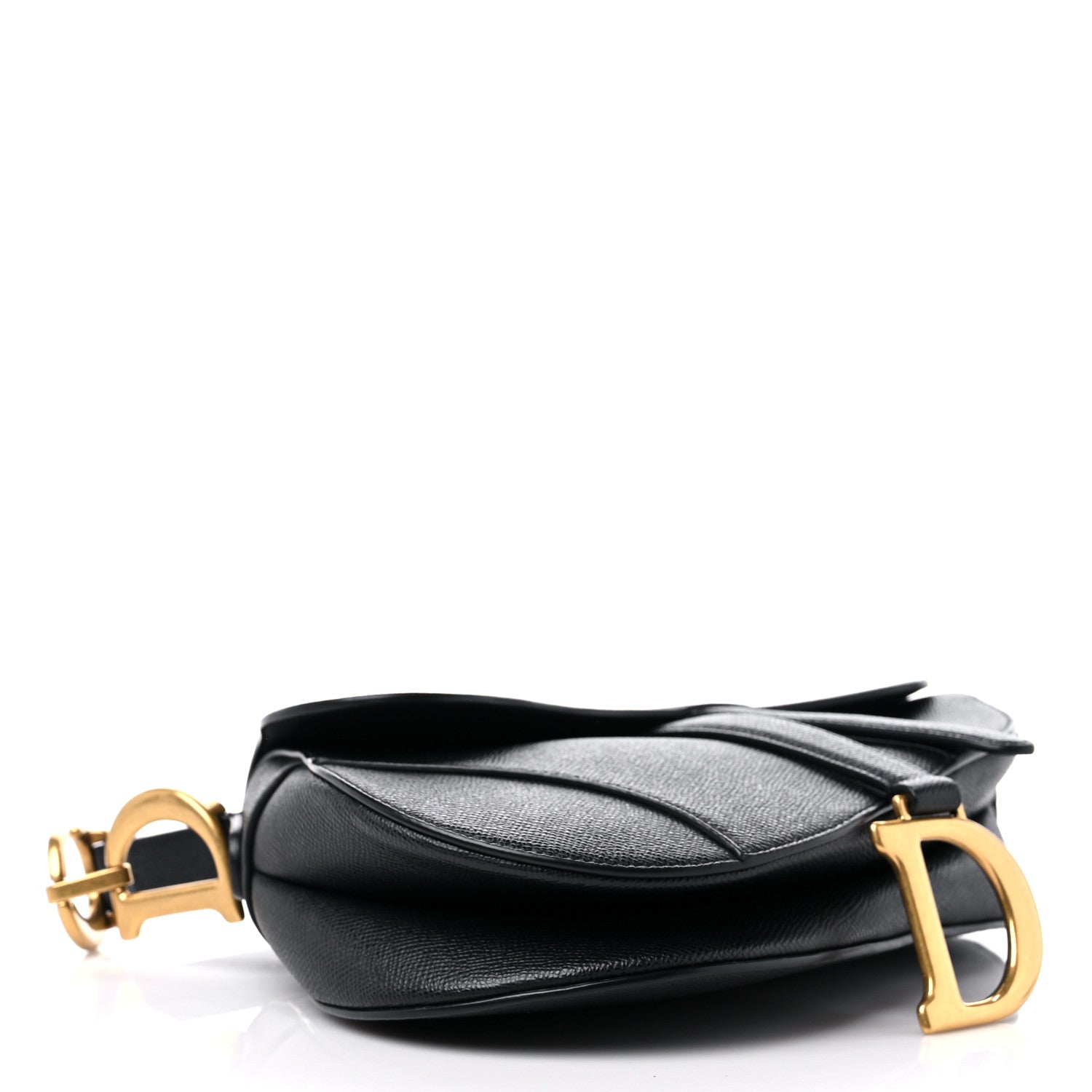 Christian Dior Grained Calfskin Saddle Bag Black 4 of 10
