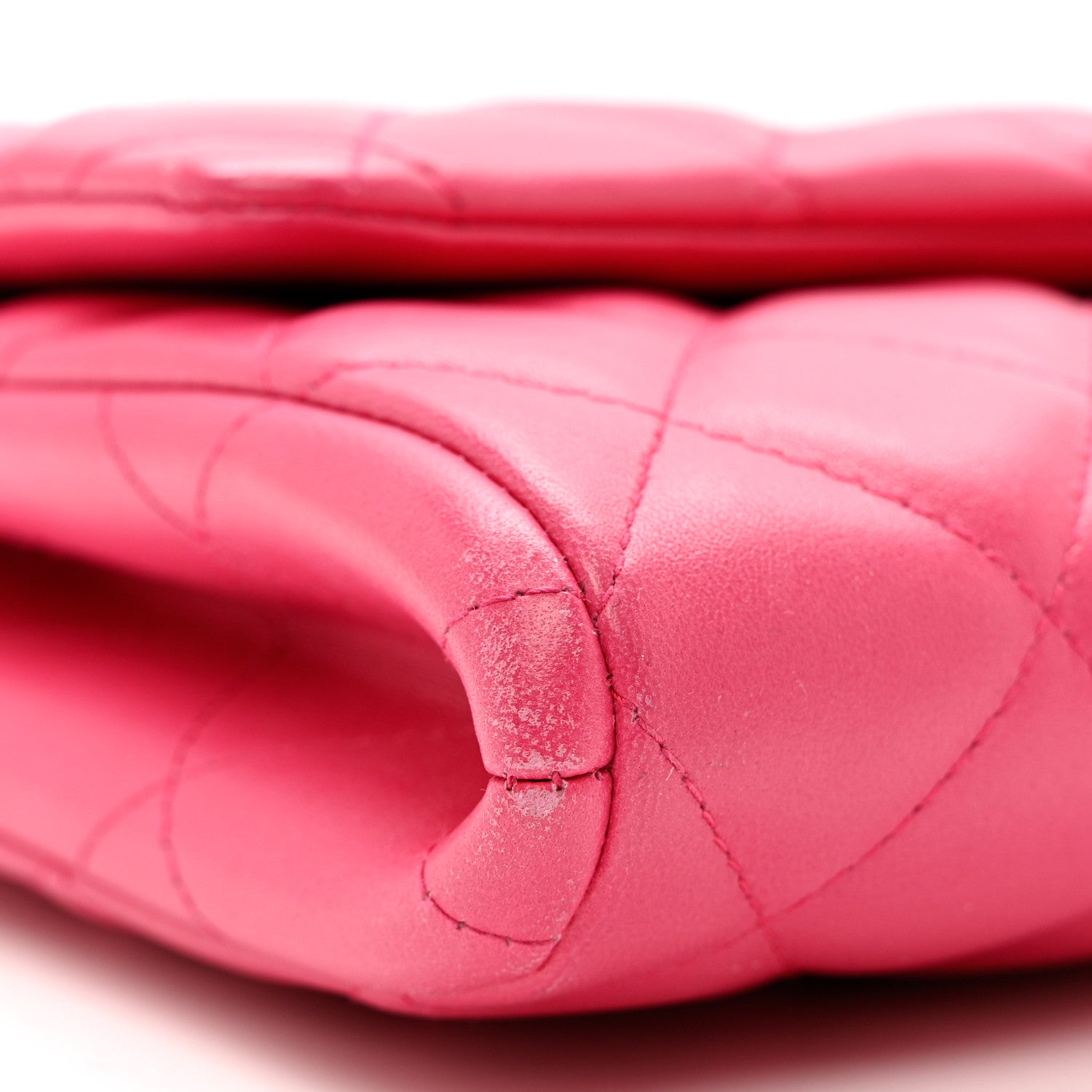Chanel Lambskin Quilted Clutch With Chain Flap Pink 9 of 9