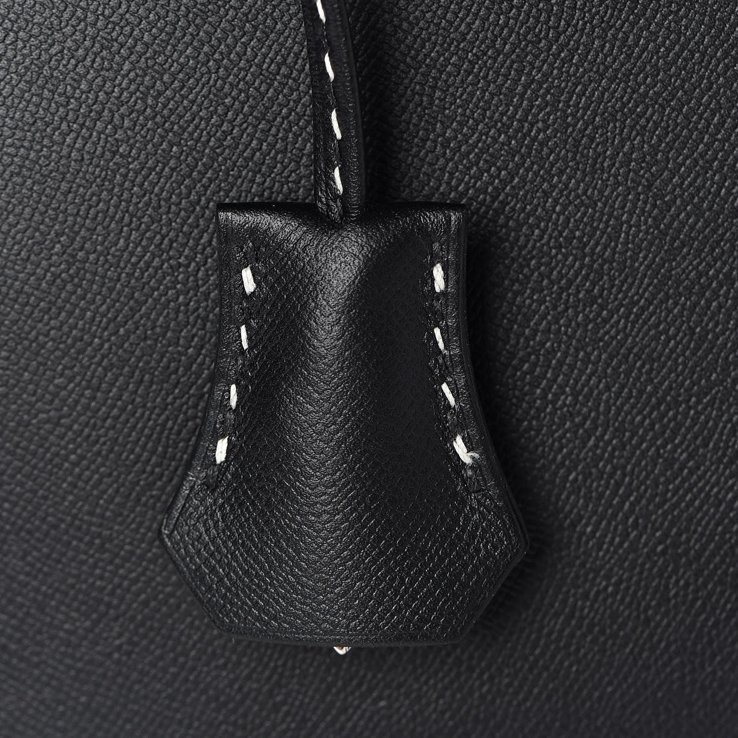 Hermes Grained Monsieur Un Point Sur Deux Kelly Sellier 28 Black 14 of 36