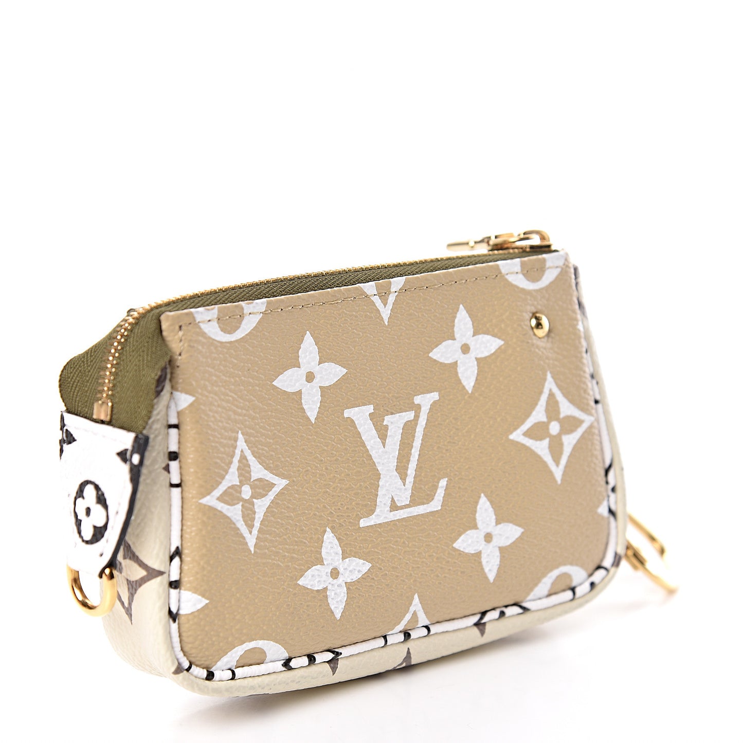 Monogram Giant Micro Pochette Accessories Kaki White