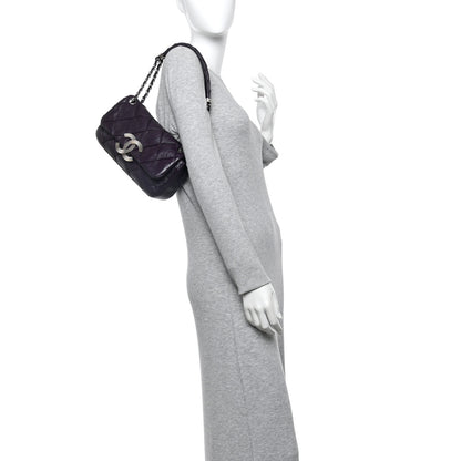 Chanel Lambskin Quilted Giant CC Flap Shoulder Bag Purple 2 of 10