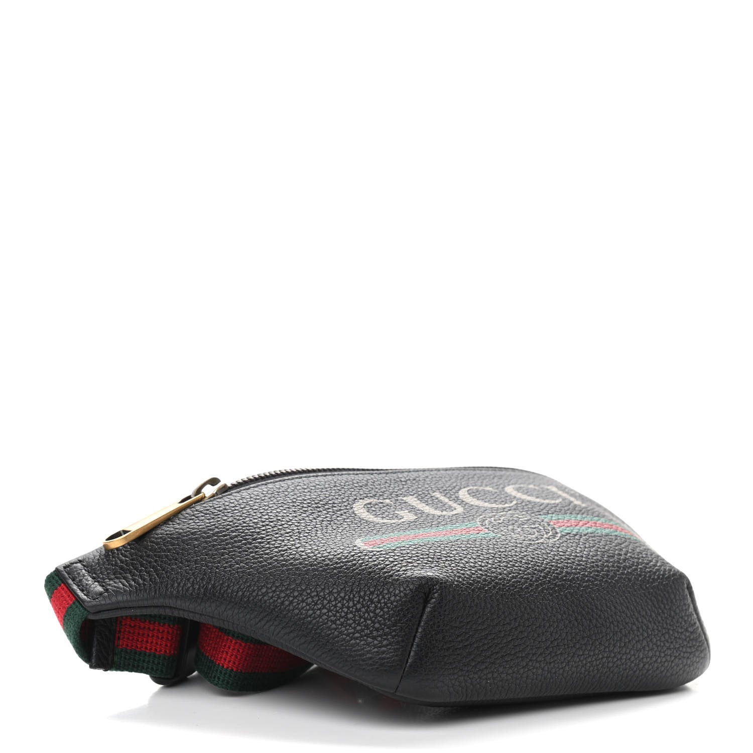 Gucci Grained Calfskin Small Logo Belt Bag Black 4 of 10