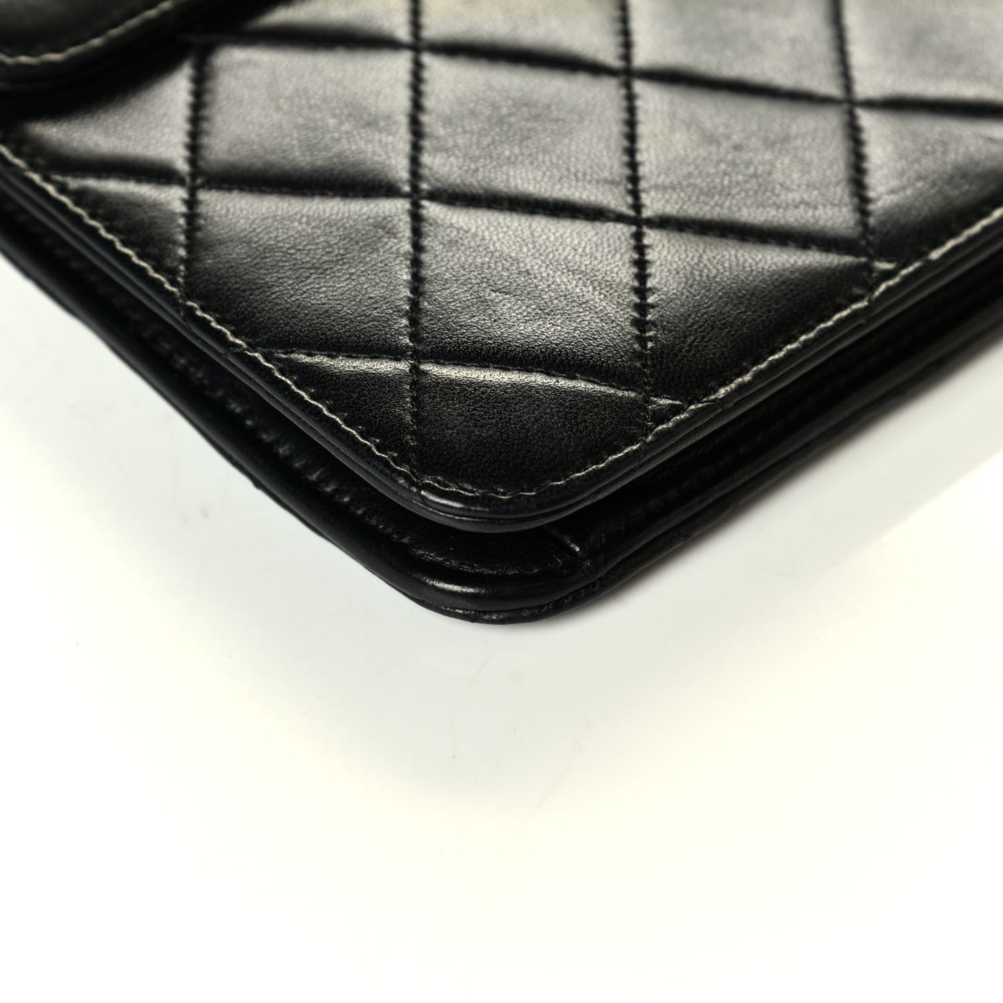 Lambskin Quilted Jumbo Single Flap Black