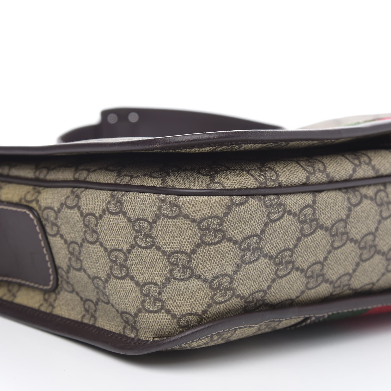 Gucci GG Plus Monogram Web Medium Flap Messenger Beige Dark Brown 8 of 13