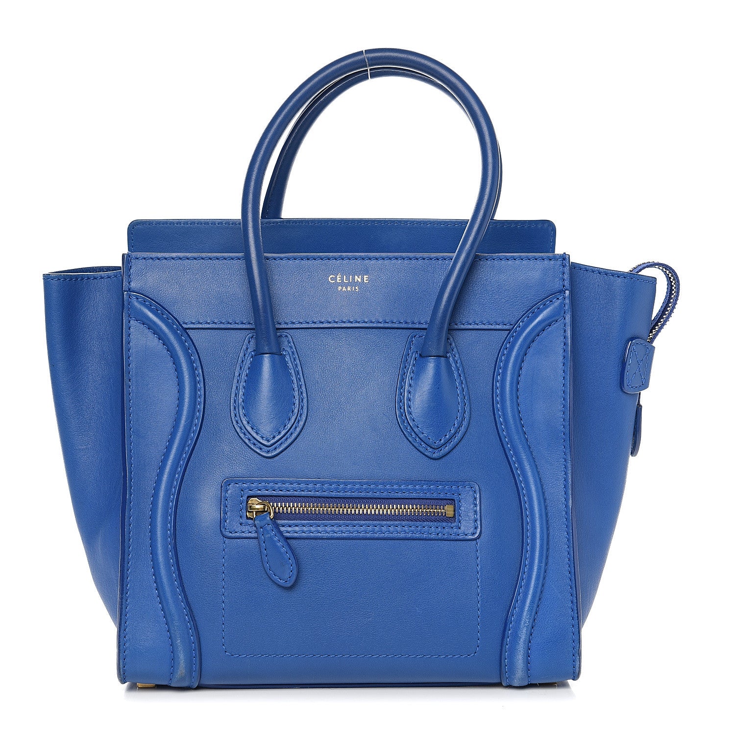 Celine Smooth Calfskin Micro Luggage Royal Blue 1 of 14