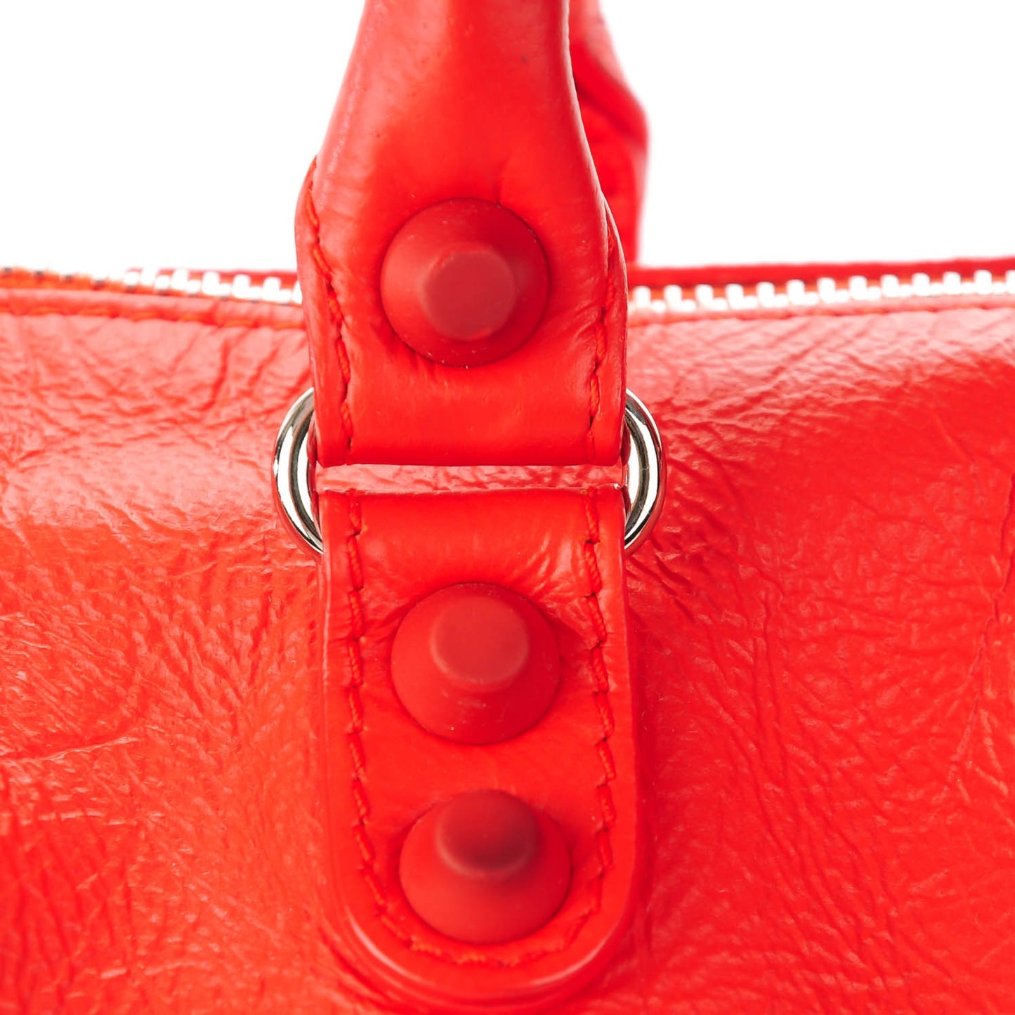 Matte Goatskin Rubber Covered Classic Hardware Mini Twiggy Rouge Coquelicot Rouge Braise
