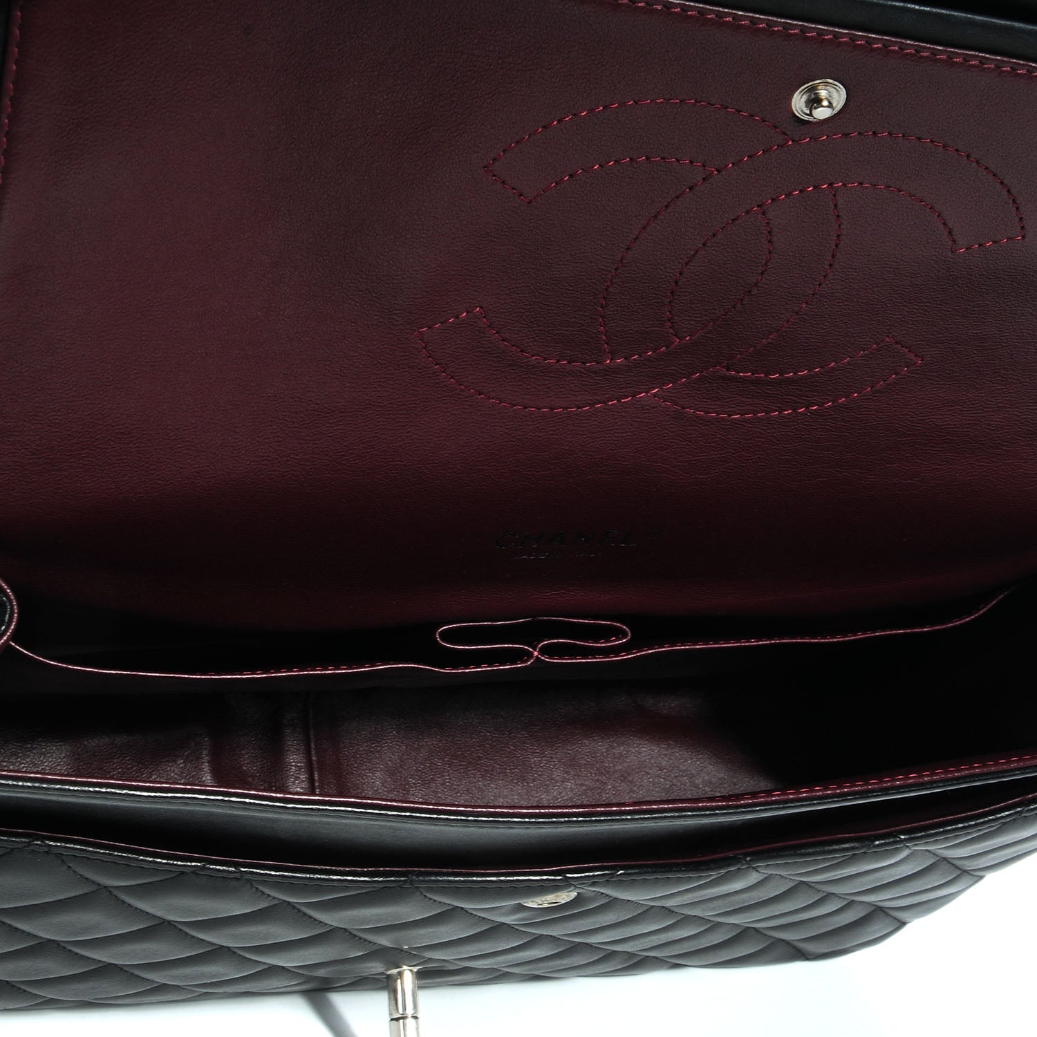 Chanel Lambskin Quilted Maxi Double Flap Black 6 of 8