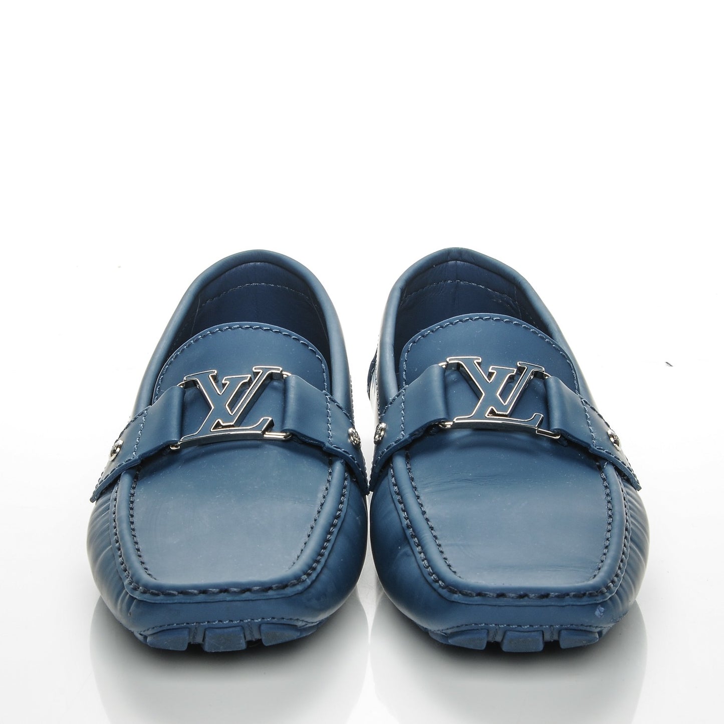 Calfskin Monte Carlo Car Shoe Moccasin Loafers 9.5 Blue