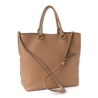 Prada Vitello Daino Pocket Tote Caramel 3 of 9