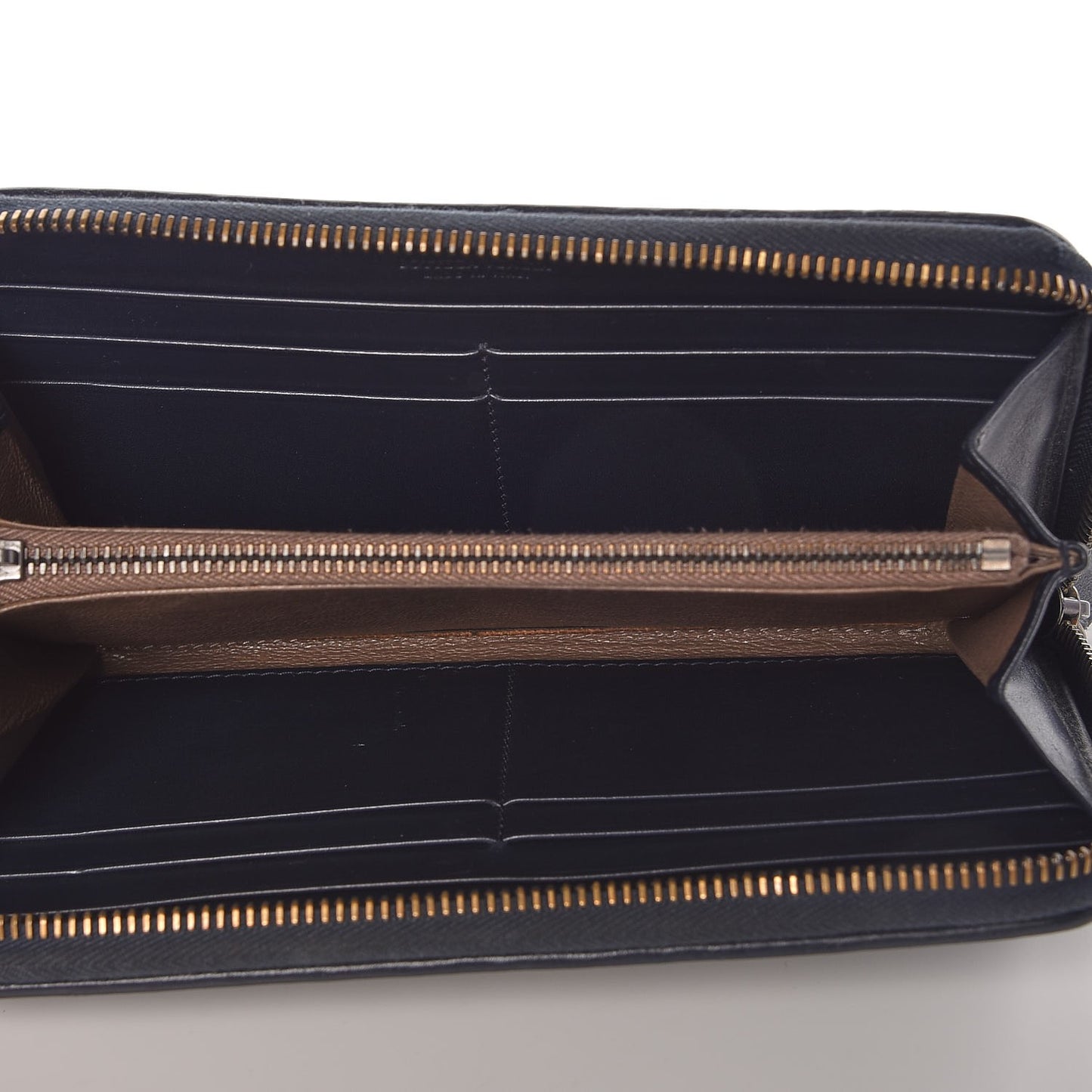 Nappa Intrecciato Zip Around Wallet Denim