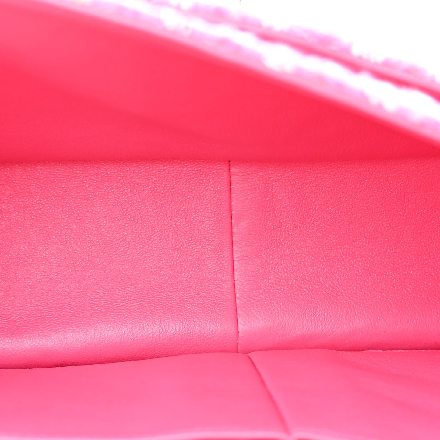 Tweed Quilted Jumbo Double Flap Hot Pink