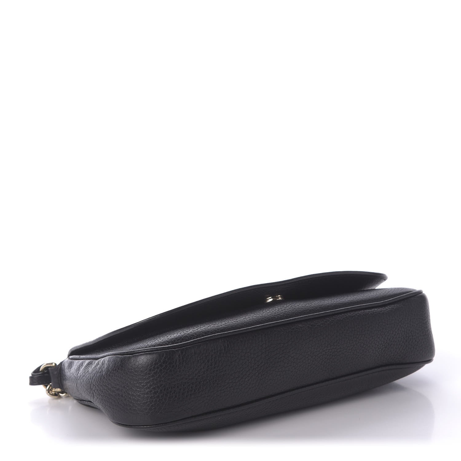 Gucci Pebbled Calfskin Medium Soho Flap Crossbody Black 4 of 12
