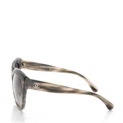 Chanel Tweed Effect CC Polarized Butterfly Signature Sunglasses 5332 Grey 2 of 5