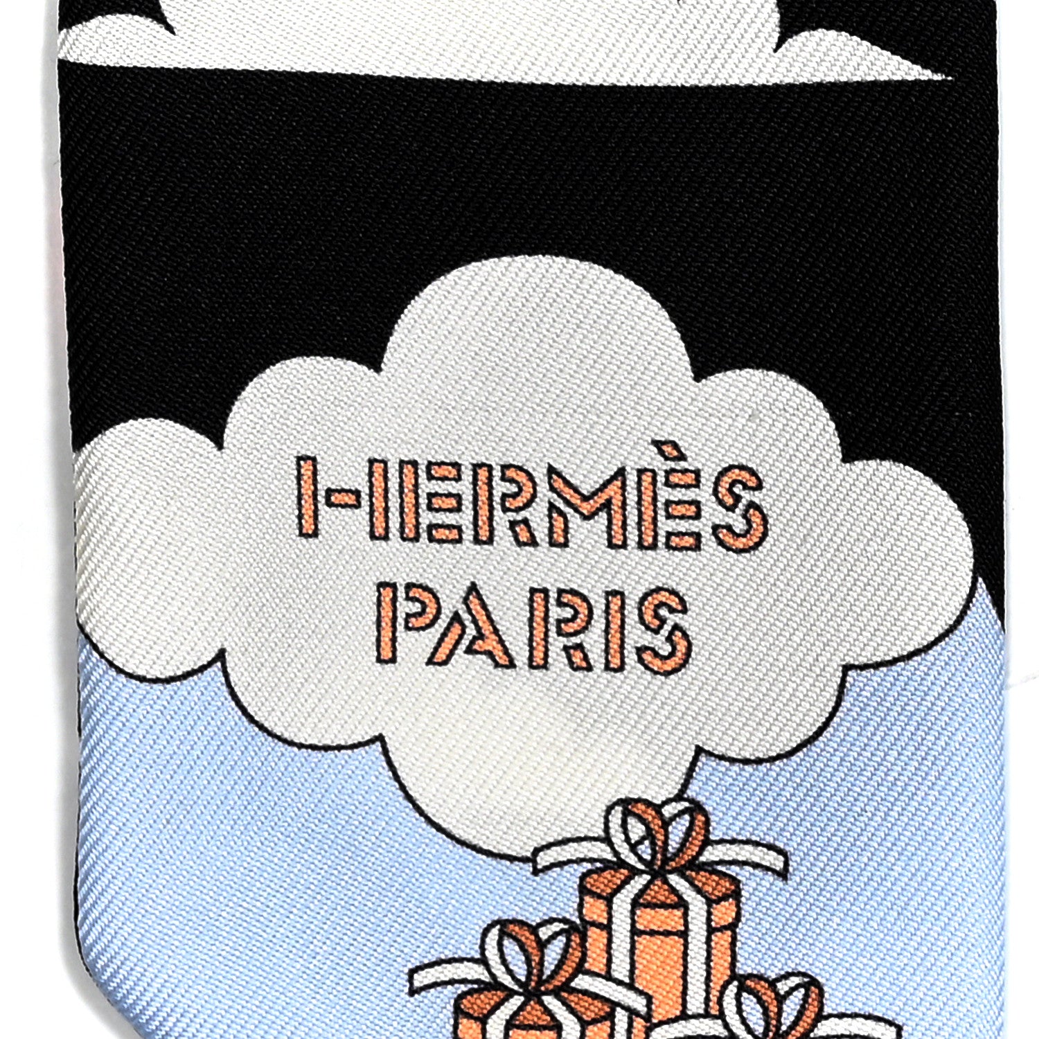 Hermes Silk Carres Volants Twilly Black Ciel Multicolor 3 of 6