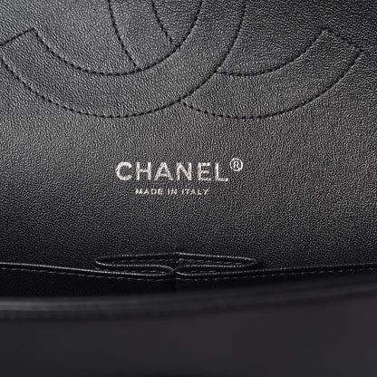 Chanel Lambskin Chevron Quilted Jumbo Double Flap So Black 6 of 12