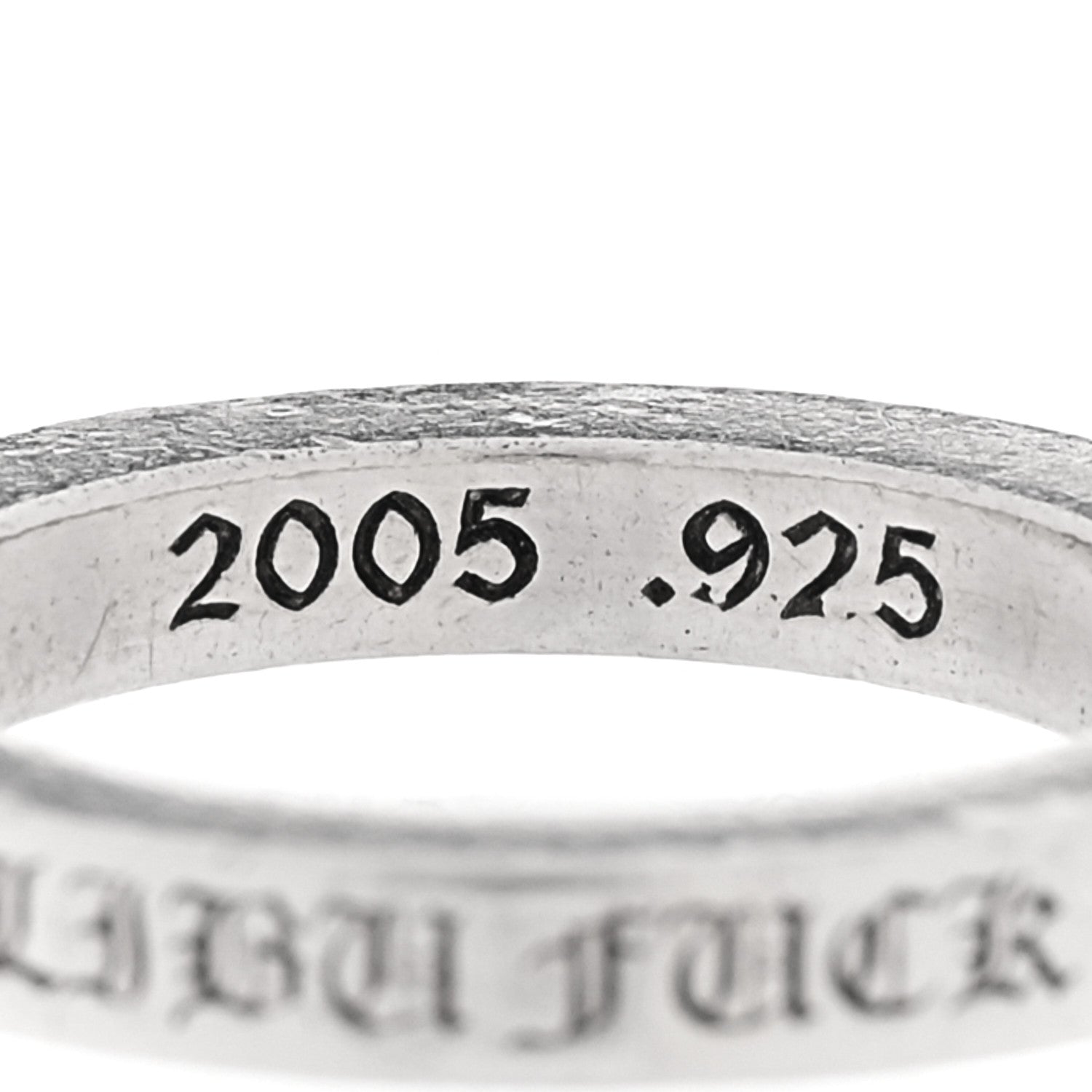 Chrome Hearts Sterling Silver CH Malibu Fck You Spacer Ring 50 5.5 4 of 4