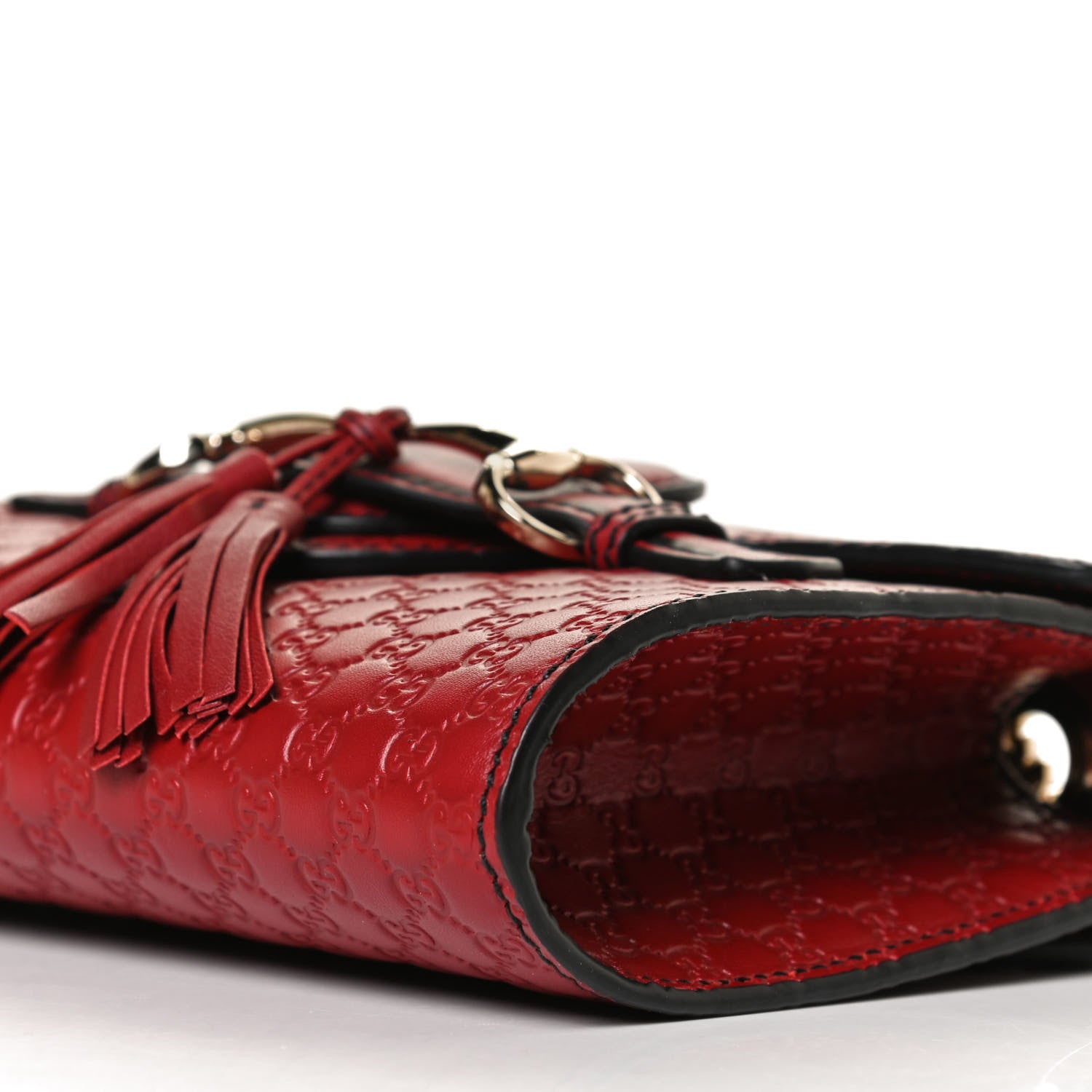 Gucci Soft Microguccissima Mini Emily Chain Shoulder Bag Rosso 10 of 12