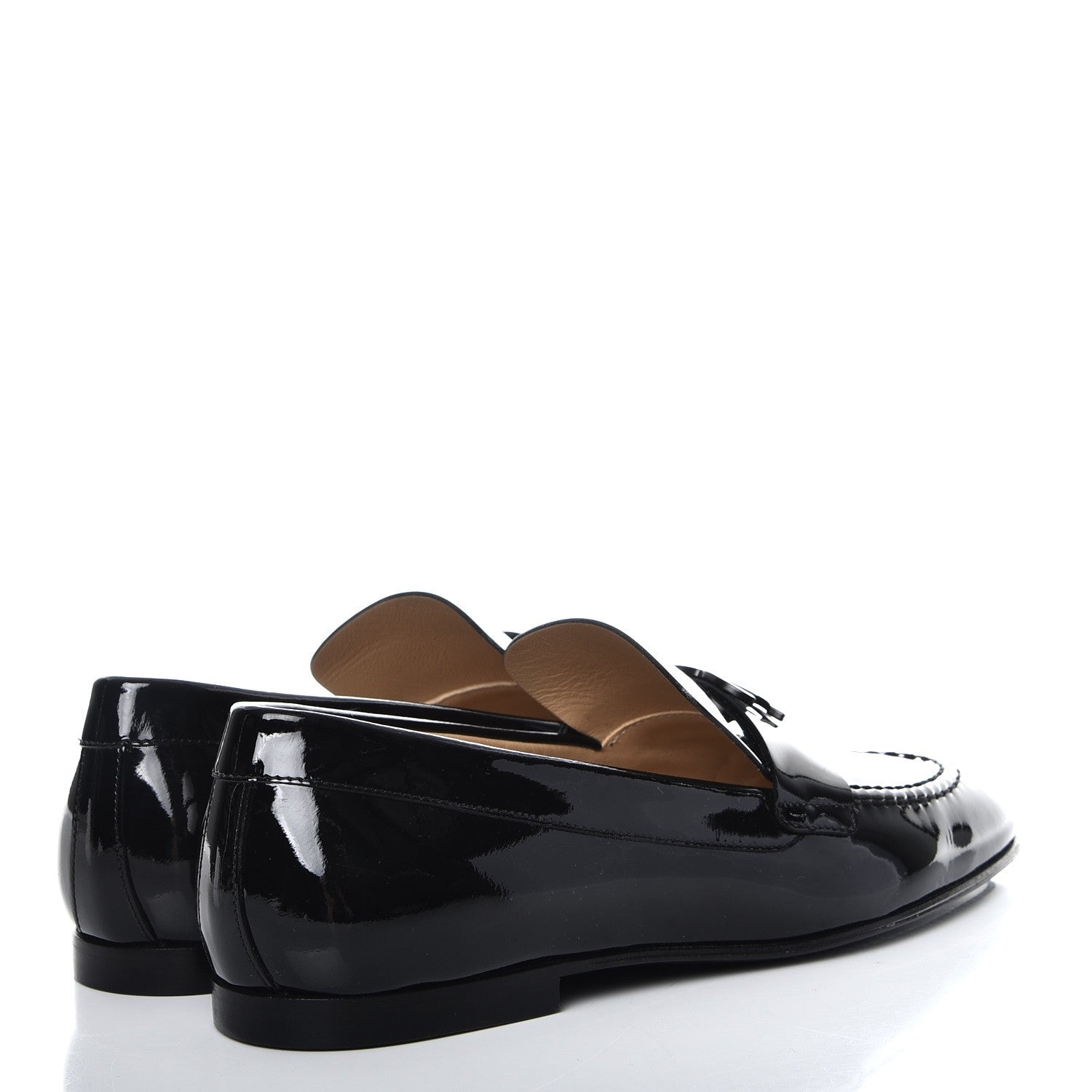 Chanel Patent Calfskin CC Loafers 36 Black 4 of 10