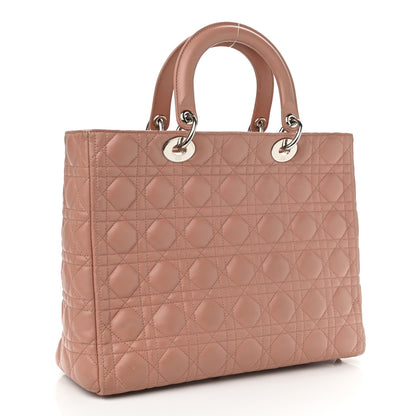 Christian Dior Lambskin Cannage Large Lady Dior Fard 3 of 12