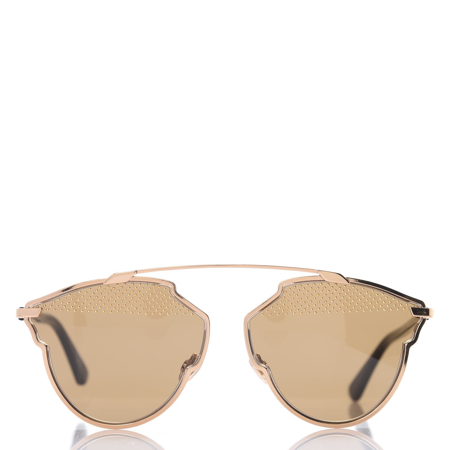 Christian Dior Studded So Real Sunglasses Gold 2 of 9