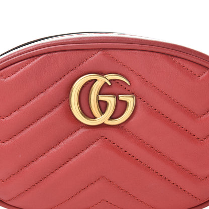 Gucci Calfskin Matelasse GG Marmont Belt Bag 75 30 Hibiscus Red 8 of 16