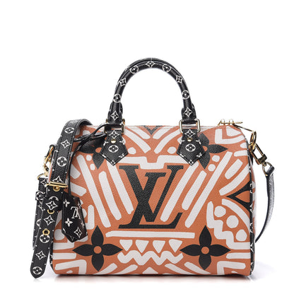 Louis Vuitton Monogram Giant Crafty Speedy Bandouliere 25 Creme Caramel 1 of 8