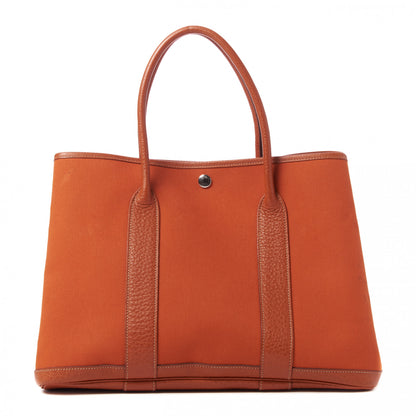 Hermes Toile Negonda Garden Party Tote 36 MM Orange 1 of 8