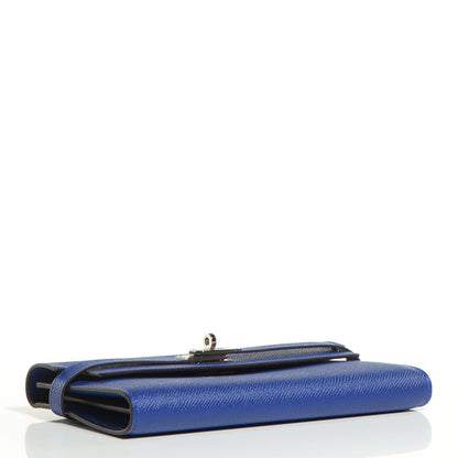 Hermes Epsom Kelly Longue Wallet Bleu Electrique 4 of 13