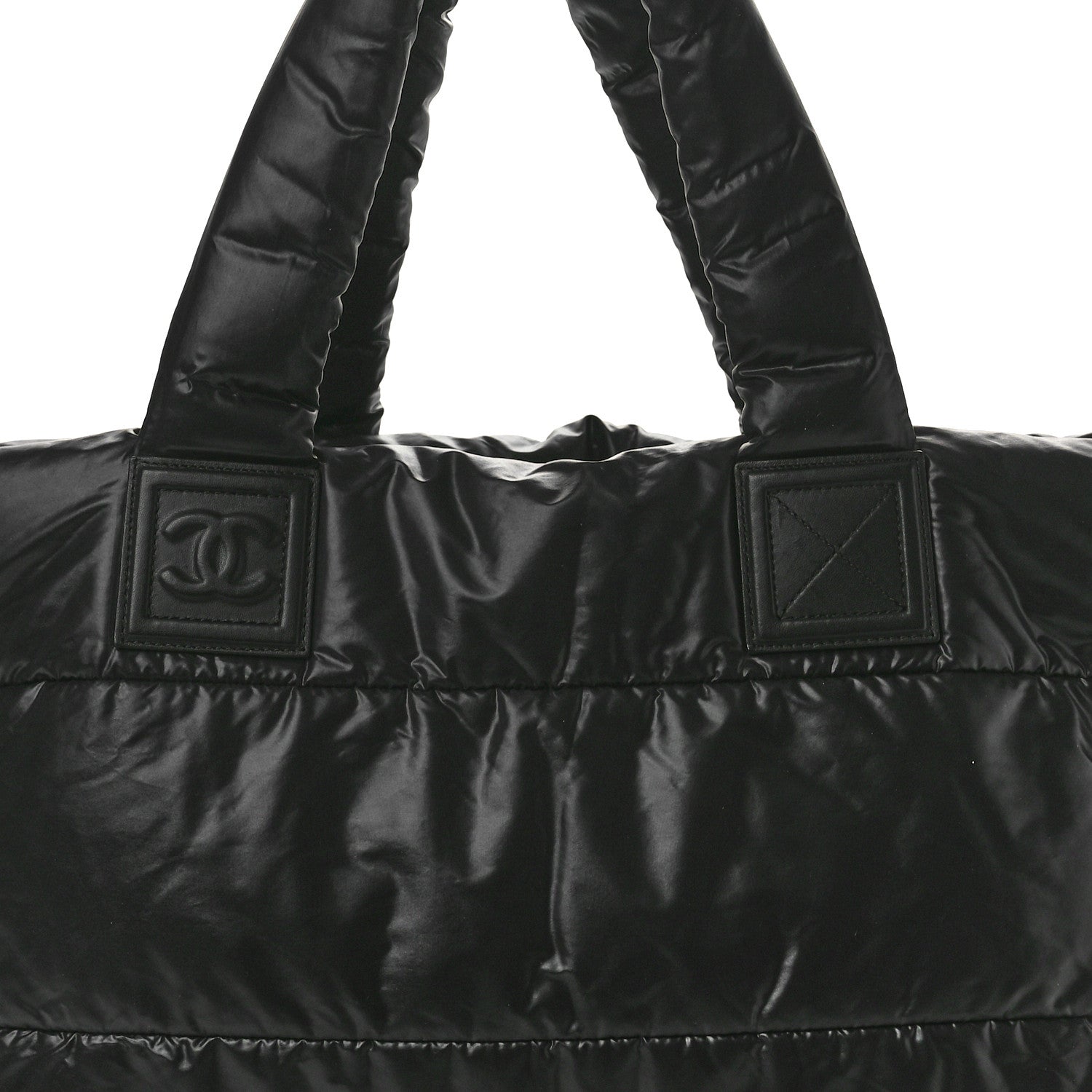 Chanel Nylon Quilted Coco Cocoon Reversible Tote Black 8 of 10