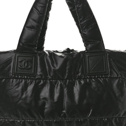 Chanel Nylon Quilted Coco Cocoon Reversible Tote Black 8 of 10