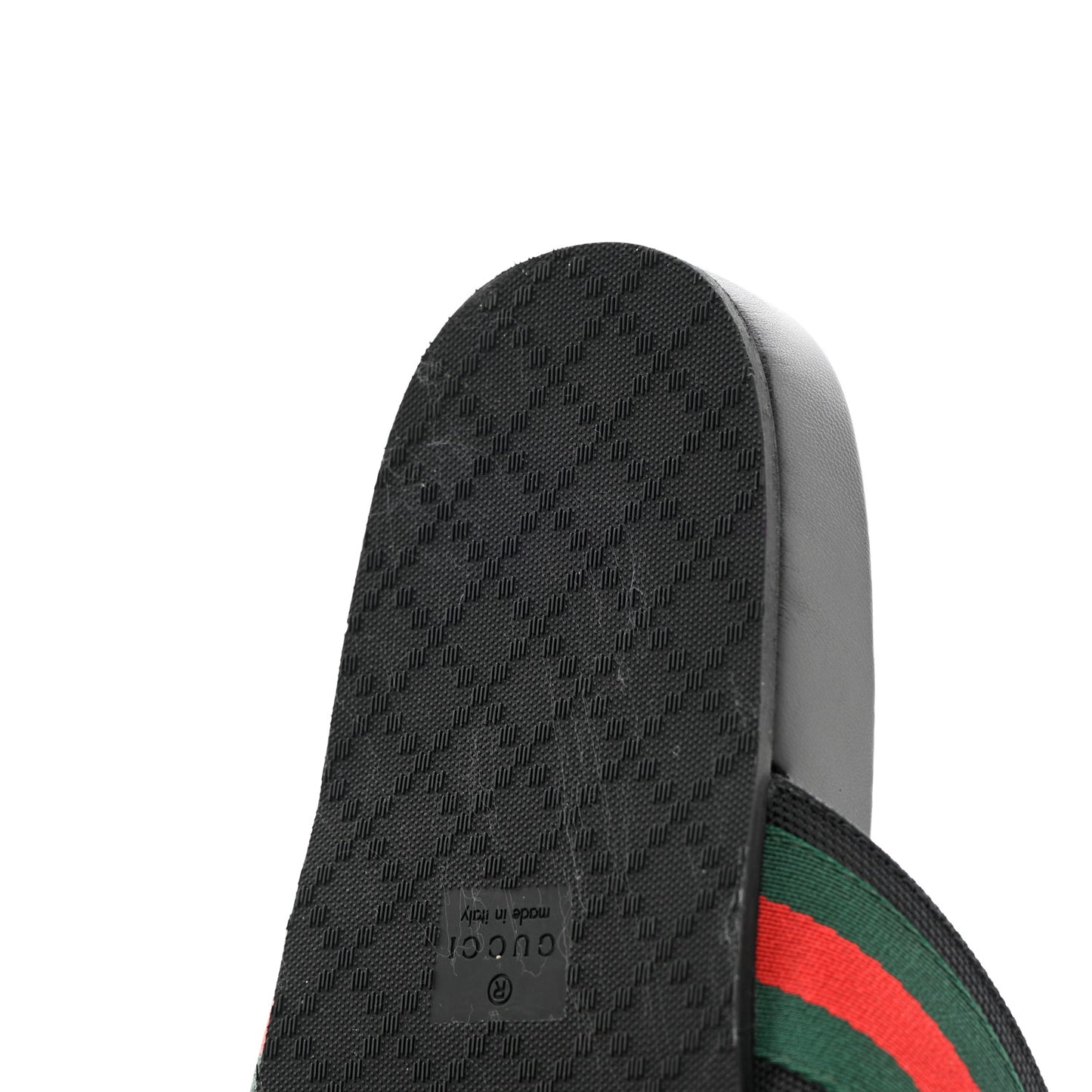 Nylon Calfskin Web Mens Thong Sandals 9 Green Red Black