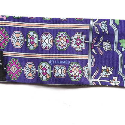 Hermes Silk Tapis Persans Twilly Vert Bleu Fuchsia 3 of 5
