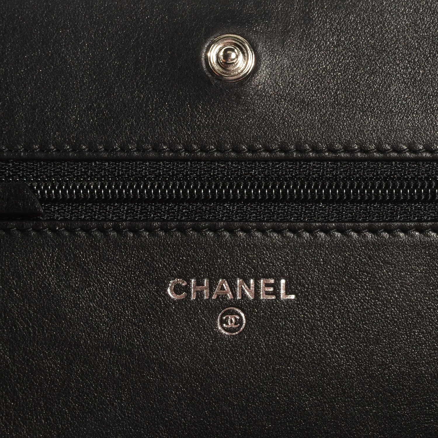 Chanel Calfskin Quilted So Black Boy Wallet On Chain WOC Black 7 of 9