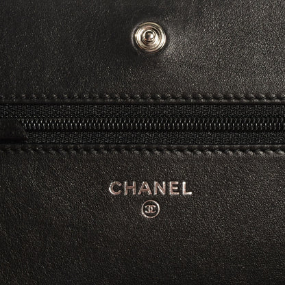 Chanel Calfskin Quilted So Black Boy Wallet On Chain WOC Black 7 of 9