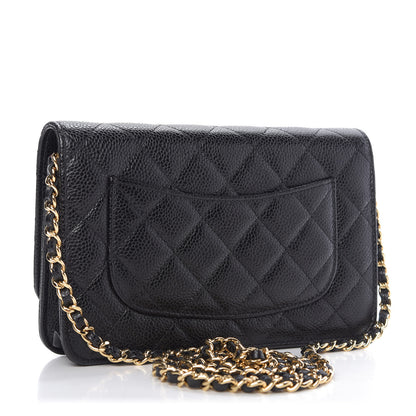 Chanel Caviar Quilted Wallet On Chain WOC Black 3 of 11